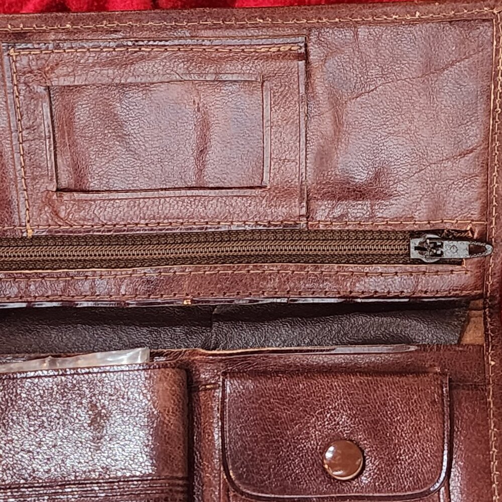 Genuine Handmade Hair-on-Hide Leather Hand Tooled from Mexico Picture Wallet - Picture 11 of 16